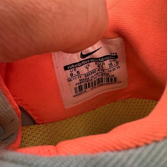 Nike Free 3.0 Sneakers Womens Sz 9.5 Teal Orange Athletic Running Shoes - Picture 6 of 10